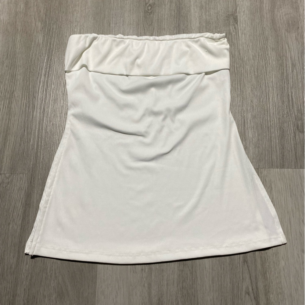 SHEIN White Strapless Blouse